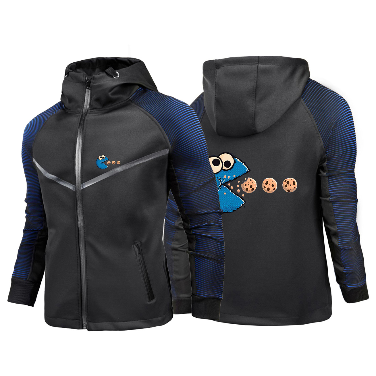Outdoor Adventure Windbreaker - NomNom-Cookie aventure graphique coupe-vent hommes veste