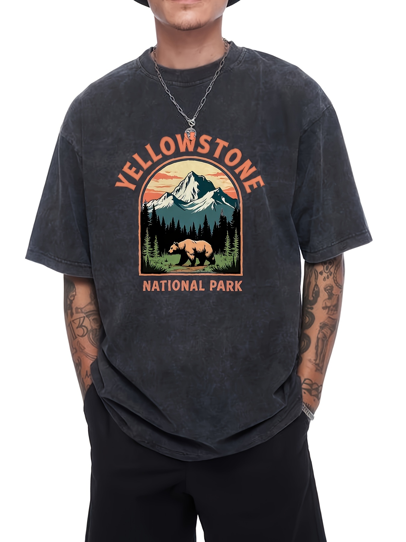 Outdoor Adventure Enthusiast - T-shirt vintage pour homme du parc