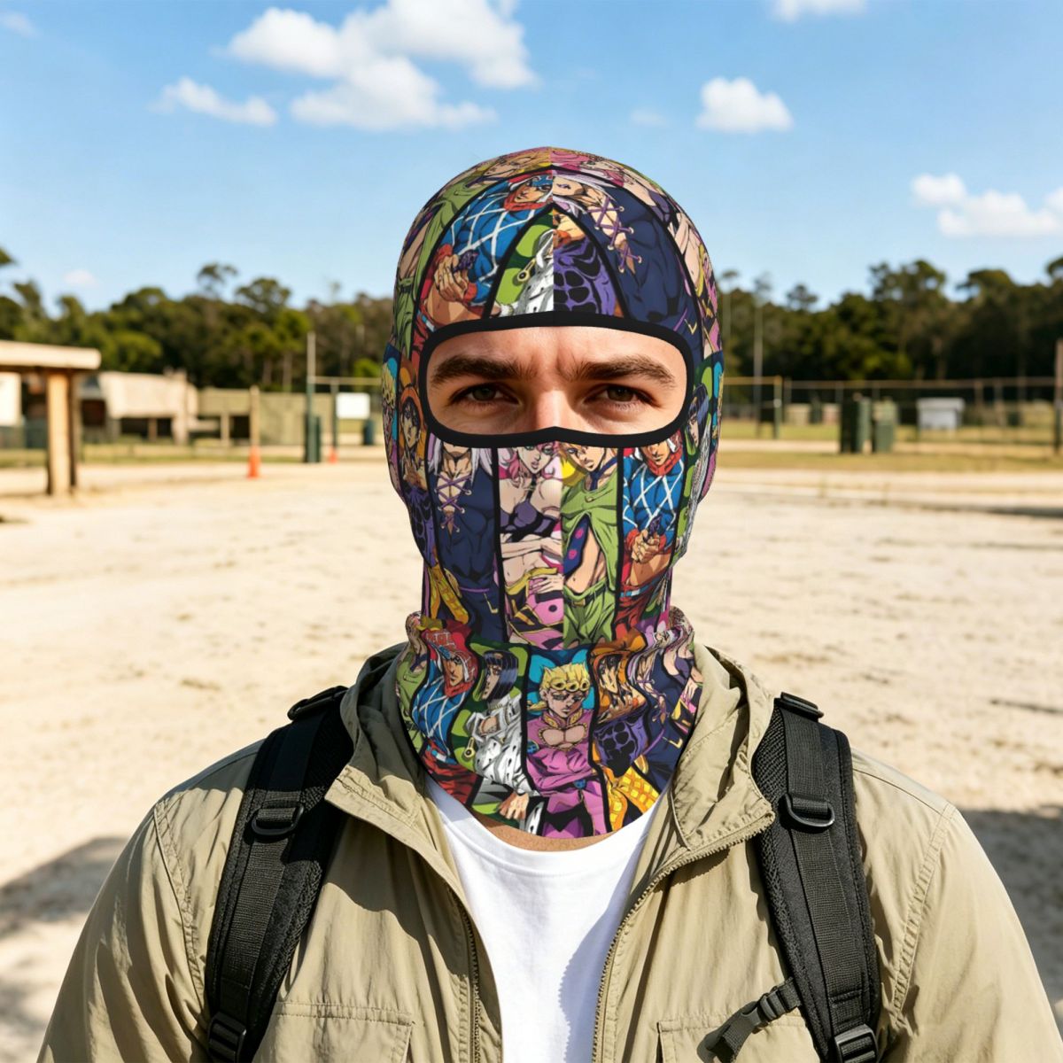 Outdoor Adventure Logo - Masque facial complet respirant avec logo