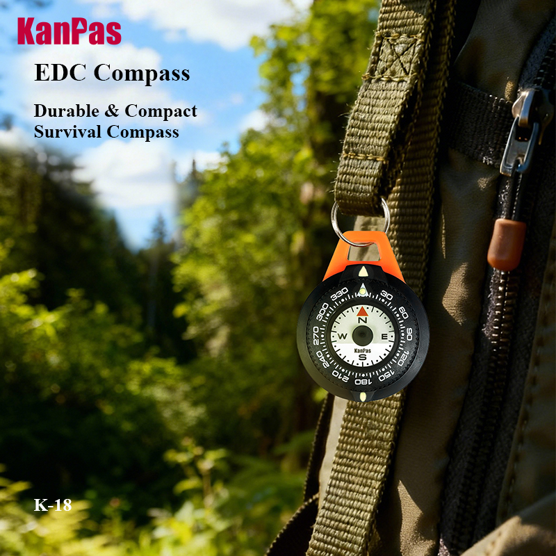 Outdoor Adventure Gear - Mini boussole EDC KANPAS, boussole lumineuse