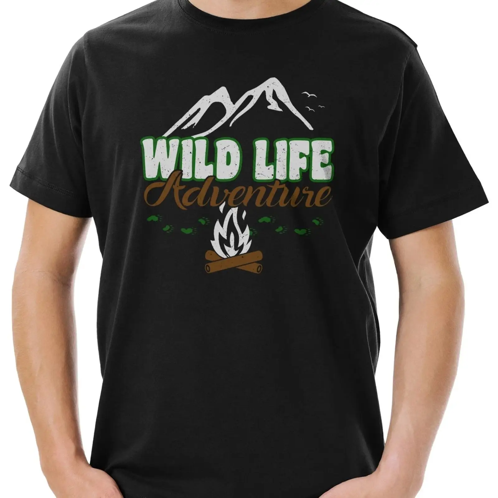 Outdoor Adventure Logo - T-shirt pour hommes avec logo Wild